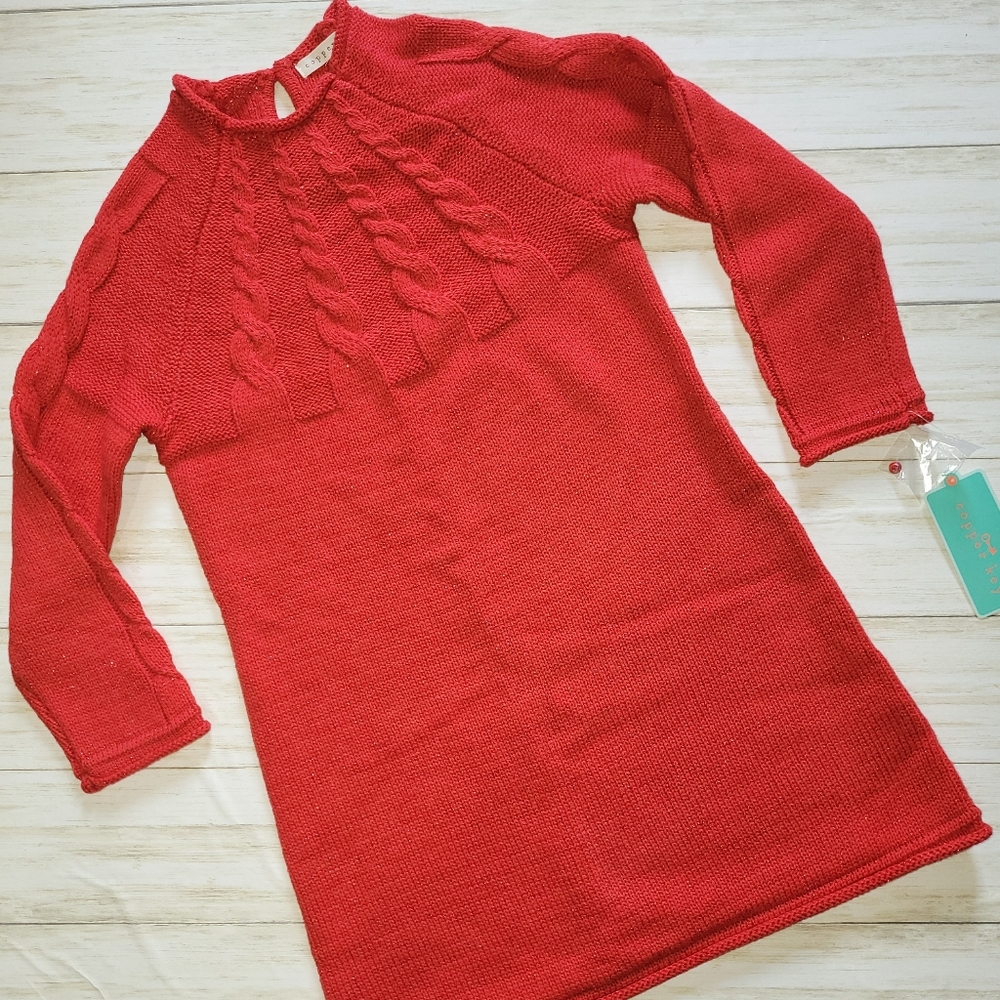 Copper Key Sparkling Red Knit Dress